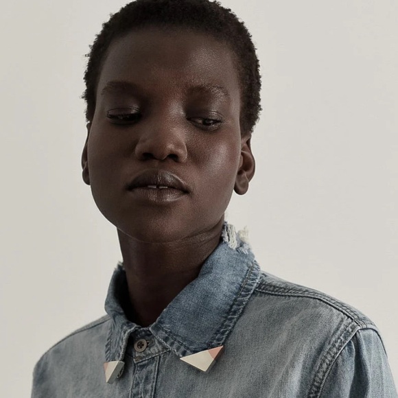 Anthropologie El Rancho Collar Tips - SOLID Rose Gold NWT - Picture 3 of 6